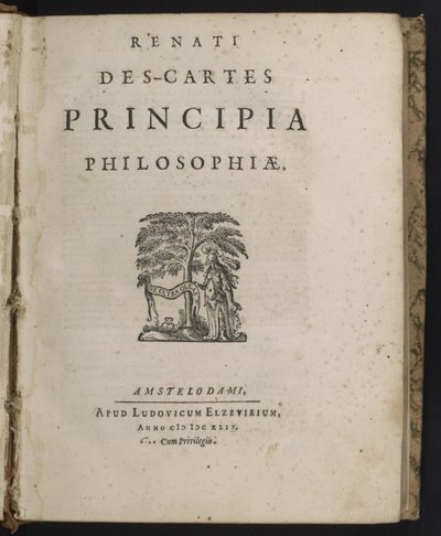 Titulní strana Principy filozofie od René Descartes od Dutch School