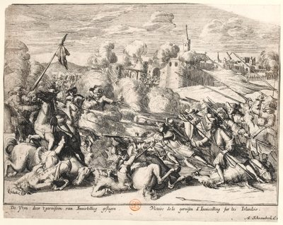 Vítězství Enniskillen Garrison nad Irskem v roce 1689, kolem roku 1691 od Dutch School