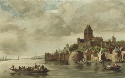 Pohled na hrad Valkhof, Nijmegen od Dutch School