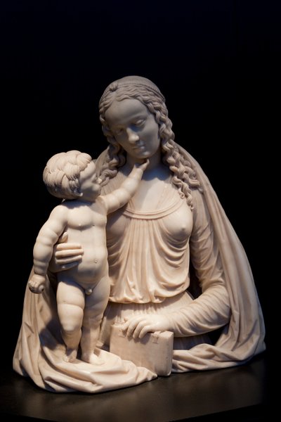 Panna a dítě, c.1525, katedrální pokladnice, katedrála sv. Michaela a sv. Guduly (kovářství) od Dutch School