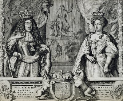 Vilém III (1650-1702) a Marie II (1662-94), asi 1688-94 od Dutch School