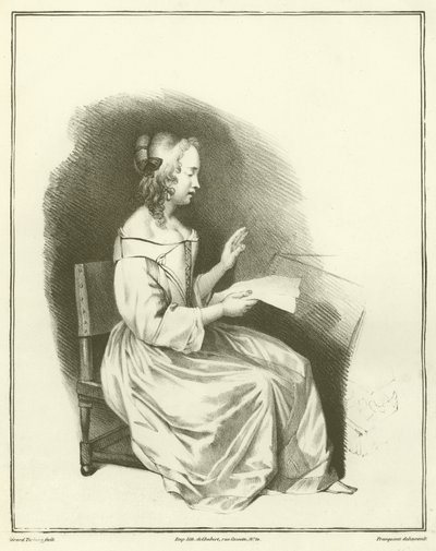 Žena čte dopis od Dutch School