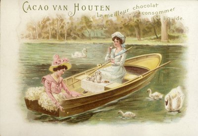 Ženy ve veslici, pijí čokoládu od Dutch School