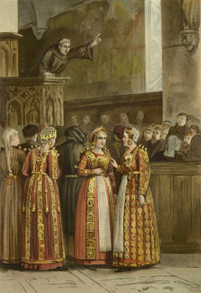Ženy v tradičním fríském kroji, Nizozemsko, 15. století od Dutch School