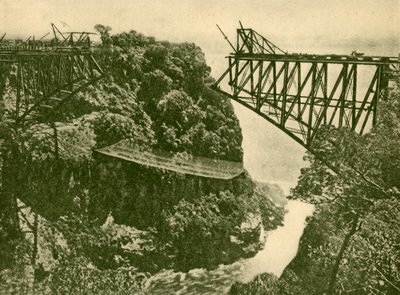 Stavba železničního mostu Zambesi, c1930. od ENA
