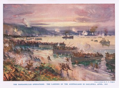 Operace Dardanely: Vylodění Australanů v Gallipoli, duben 1915 od E.S. Hodgson
