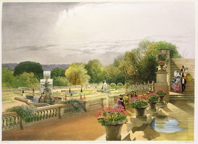 The Parterre, Harewood House u Leedsu, hospoda. od Thomase McLeana od E. Adveno Brooke