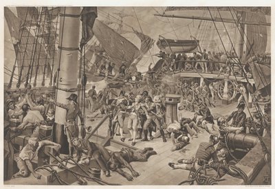 Námořní bitva u Trafalgaru, 1805 Bitva o Trafalgar (název na objektu) od E. Albert and Co.