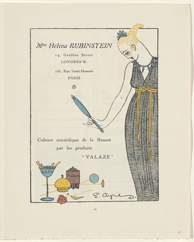 Gazette du Bon Ton, 1914 - No. 6, str. IX: Reklama Helena Rubinstein (název na objektu) od E. Ayres