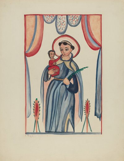 Panel z Altar Piece of San Antonio, c. 1936. od E. Boyd