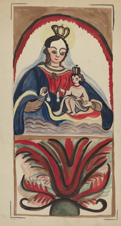 Retablo - Virgin & Child od E. Boyd