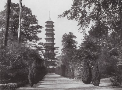 Kew Gardens, asi 1900 (čb fotografie) od E. J. Wallis