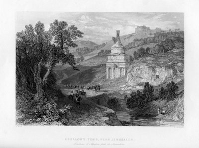 Absaloms Tomb, poblíž Jeruzaléma, Izrael, 1841. od E. Redclyffe