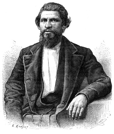 Portrét Yankee, 19. století. od Etienne Antoine Eugene Ronjat