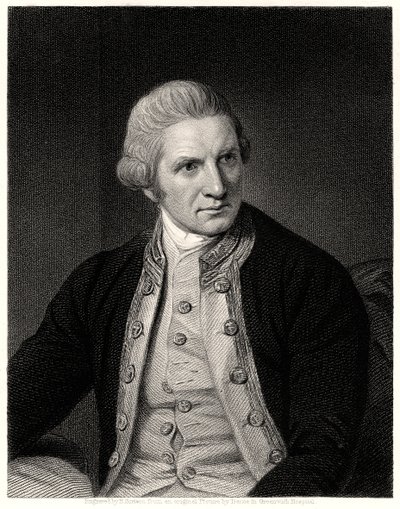 Kapitán Cook, 19. století od E. Scriven