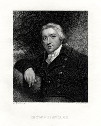 Edward Jenner, anglický venkovský lékař, 19. století. od E. Scriven