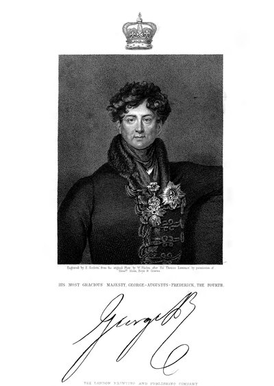 Jiří IV., král Velké Británie, Irska a Hannoveru, 19. století. od E. Scriven