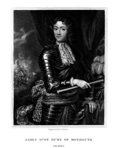 James Scott, 1. vévoda z Monmouthu, některými uznáván jako James II z Anglie, 1826. od E. Scriven