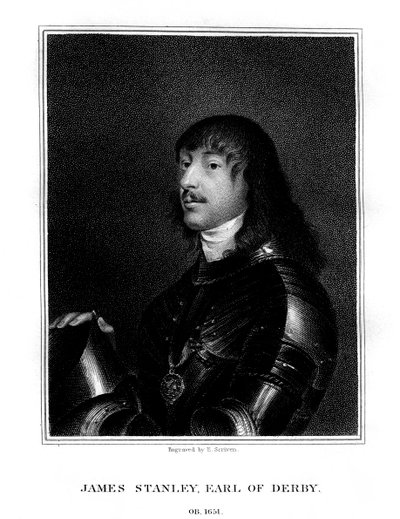 James Stanley, 7. hrabě z Derby, zastánce monarchisty, 1824. od E. Scriven