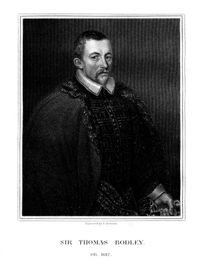 Sir Thomas Bodley, anglický zakladatel Bodleian Library, 1823 od E. Scriven