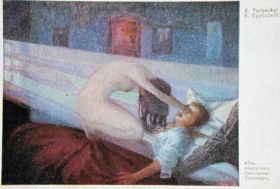 The Nightmare, cca 1910 (barevné lito) od E. Turbacky