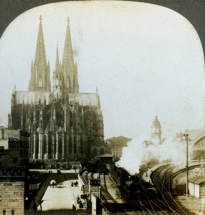 Kolínská katedrála ze železničního mostu, Kolín nad Rýnem, Německo. od E. W. Kelley