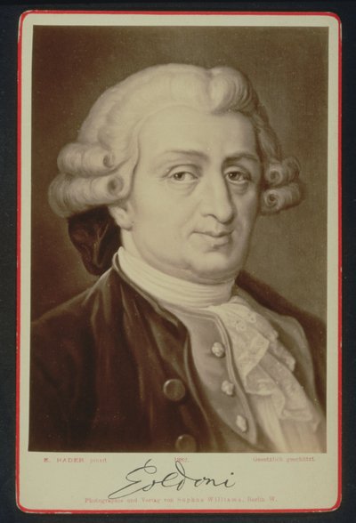 Portrét Carla Goldoniho (1707-93) (tisk) od E. after Hadler