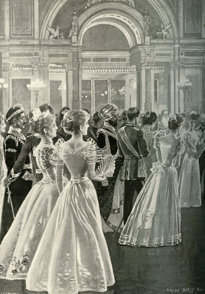 Státní recepce v Buckinghamském paláci: Vchod prince a princezny z Walesu, c1897 od E. and S. Woodbury