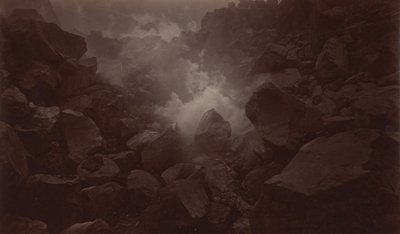 Kráter sopky, Quetzaltenango-Guatemala, 1875. od Eadweard Muybridge