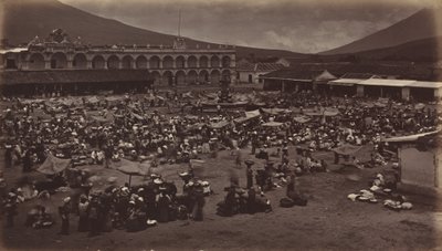 Plaza a místokrálský palác-Antigua de Guatemala, 1877. od Eadweard Muybridge