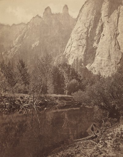Katedrální věže, Yosemitské údolí,1872 (foto) od Eadweard Muybridge