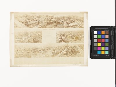 Klíč k Panorama of San Francisco, z California Street Hill od Eadweard Muybridge
