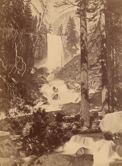 Pi-wy-ack (Diamantový katarakt), Vernal Falls, Yosemitské údolí, Kalifornie, 1867 (foto) od Eadweard Muybridge