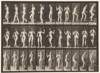 Talíř 101. Otáčivé a stoupající schody, mávající ruka, 1872-1885 od Eadweard Muybridge