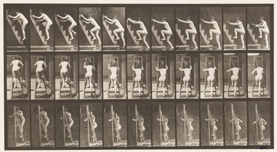 Talíř 110. Vzestupný žebřík, dva kroky najednou od Eadweard Muybridge