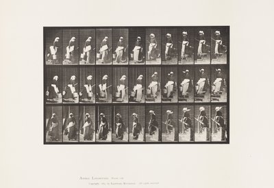 Talíř 148. Sestupné schody, otáčení kbelíku s vodou od Eadweard Muybridge