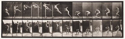 Talíř 158. Skákání; Běh Twist High Jump (boty) od Eadweard Muybridge