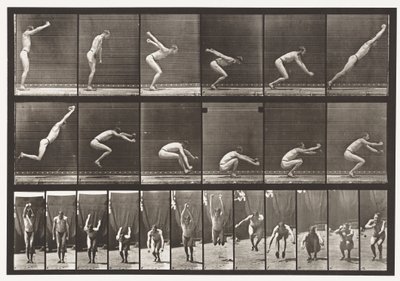 Talíř 163. Skákání; Standing Broad Jump, 1872-1885 od Eadweard Muybridge