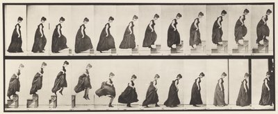 Talíř 173. Vzestupné kroky a seskočení, 1885 od Eadweard Muybridge