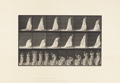 Talíř 209. Shýbání a zvedání šátku, 1885 od Eadweard Muybridge