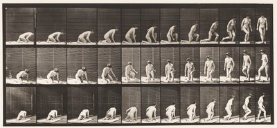 Talíř 255. Vzniká z klečení a otáčení od Eadweard Muybridge