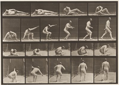 Talíř 258. Vstává ze země a odchází od Eadweard Muybridge