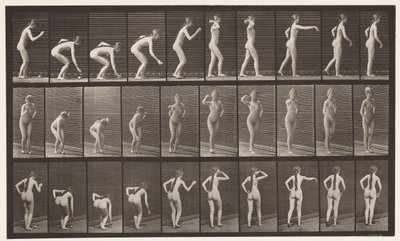 Talíř 304. Zvednutí míče a jeho házení od Eadweard Muybridge