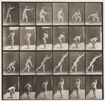 Talíř 307. Házení železným kotoučem, 1872-1885 od Eadweard Muybridge