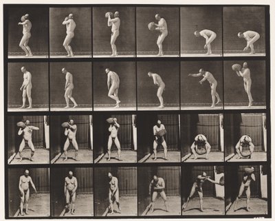 Deska 312. Těžba 75-lb skály od Eadweard Muybridge