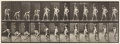 Talíř 320. Zvedání 50 lb Dumb-Bell od Eadweard Muybridge