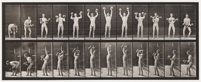 Talíř 322. Zvedání a spouštění dvou 50lb Dumb-Bells od Eadweard Muybridge