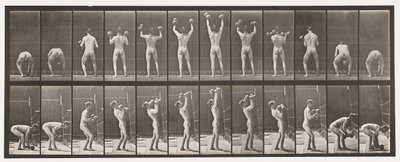 Talíř 323. Zvedání a spouštění dvou 50lb Dumb-Bells od Eadweard Muybridge