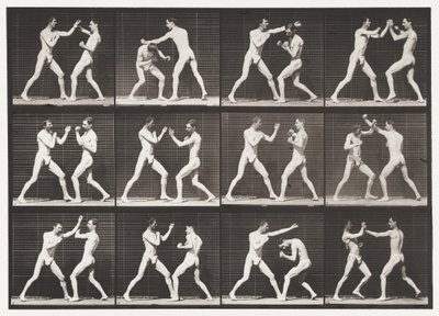 Talíř 336. Boxování; Otevřená ruka (boty) od Eadweard Muybridge