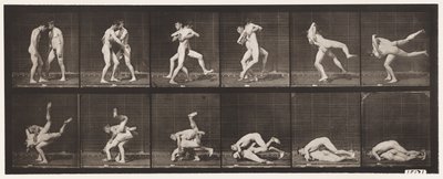 Talíř 347.Zápas, řecko-římský, 1885 od Eadweard Muybridge